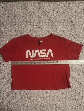 Divided Red NASA Logo Short Sleeve Tee